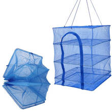 4 Layers Drying Net Fishnet Drying Rack Hanging Vegetable Fish Dishes Dryer Net PE Hanger Fish Net 2024 - buy cheap