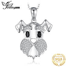 JewelryPalace Cute Schnauzer Dog 925 Sterling Silver Natural Black Spinel Pendant Necklace for Women Gemstone Pendant No Chain 2024 - buy cheap