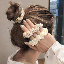 14 Colors Woman Elegant Pearl Hair Ties Beads Girls Scrunchies Rubber Bands Ponytail Holders Hair Accessories Elastic Hair Band 2024 - buy cheap