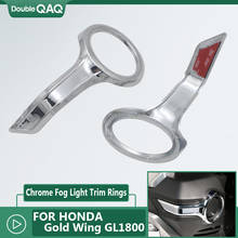 Chrome Motorcycle Fog Light Trim Rings for HONDA Goldwing GL1800 2018-2020 2024 - buy cheap
