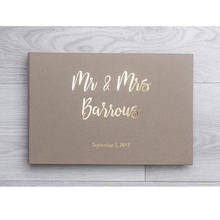 Mr&Mrs Wedding Guest Book customize foil gold memory book engagement guestbook alternative Ideas Book planner book Color Choices 2024 - buy cheap