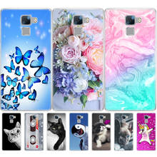 cover phone case for huawei honor 7 soft tpu Silicon back cover 360 full protective printing clear coque 2024 - buy cheap