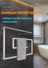 2021 novas idéias mais recentes aquecedor de toalha de banho elétrico 304 aço inoxidável chuveiro sala toalheiro elétrico preto para banheiro 2024 - compre barato