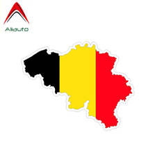 Aliauto-pegatina con personalidad para coche, mapa de Bélgica, cubierta de bandera, accesorios para arañazos, calcomanía de PVC para Volkswagen, Renault, Opel, VW,14cm * 11cm 2024 - compra barato