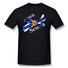 Nova Scotia Flag Map, NS, Canada Men's Basic Short Sleeve T-Shirt Novelty Graphic R282 Top tee Eur Size 2024 - buy cheap