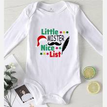 Body de invierno con estampado de Little Mister para niños, ropa infantil de Navidad, mono, regalos para Baby Shower, otoño 2024 - compra barato