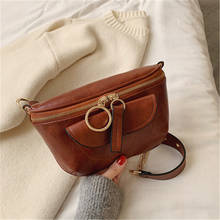 Vintage PU Crossbody Bags For Women 2020 Fashion Chains Chest Bag Shoulder Messenger Bag Simple Female Purses and Handbags 2024 - buy cheap