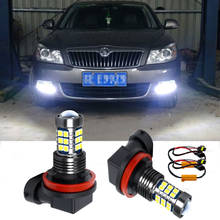 Bombilla de luz LED antiniebla H8 + decodificadores Canbus, lámpara de circulación diurna DRL sin Erro para Skoda Fabia Octavia Superb derivate Yeti, 2 uds. 2024 - compra barato