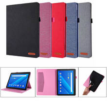 Light weight Fashion cloth PU Leather Folding Stand Card slot Cover Case for Lenovo TAB E10 TB-X104F 10.1-Inch Tablet + pen 2024 - buy cheap