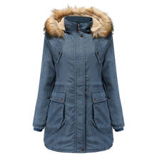 Liva-abrigo con capucha y cremallera para mujer, chaqueta ajustada, abrigo grueso de manga larga, ropa de invierno 2024 - compra barato