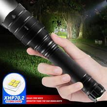 Ультраяркий светодиодный фонарик XHP70.2, водонепроницаемый светодиодный фонарь XHP50, перезаряжаемый от USB аккумулятор 18650 для кемпинга, светильник балки 2024 - купить недорого
