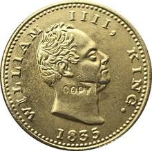 Índia-britânico 1 mohur-william iv 1835 cópia de moedas 24mm 2024 - compre barato