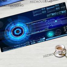 XGZ Cool Technology Interface Custom Large Game Mouse Pad Black Lock Edge Computer Table Mat Rubber Non-slip Fashion Coaster 2024 - buy cheap