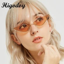 Higodoy Vintage Metal Cat Eye Women Sunglasses Triangle Small Frame Goggle Retro Sunglasses Women Uv400 Gafas Mirror Sol Glasses 2024 - buy cheap