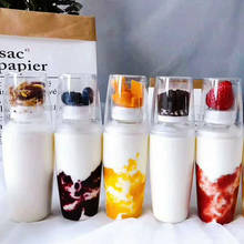 10pcs Net red creative milk tea bottles juice yogurt milkshake dessert packaging cup PET cold drinks clear plasti cups with lids 2024 - buy cheap