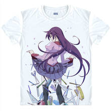 Bakemonogatari-Camiseta con estampado de Senjougahara Hitagi, Cosplay, Sengoku, Nadeko, Anime, de moda, de verano 2024 - compra barato