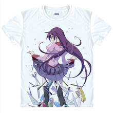 Bakemonogatari Printed T-shirt Senjougahara Hitagi Cosplay Sengoku Nadeko Tshirts Tops Fashion Anime Tees Shirt Summer T Shirt 2024 - buy cheap