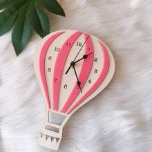 Nordic Style Hot Air Balloon Clock For Children Room Cute Wall Clock Home Decoration 2024 - buy cheap