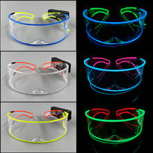 Double Colors LED Glasses Neon EL Wire Glasses Halloween Luminous Glasses Bright Light Glasses Christmas Novelty Gift 2024 - buy cheap