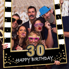 1 16 18 21 30 35 40 50 60 Birthday Photo Booth Frame Kids Adult Birthday Party Decoration Paper Happy Birthday Photo Props Frame 2024 - купить недорого