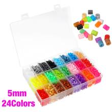 JINLETONG Hama-Cuentas de fusible para niños, juego de 5mm, 4800 Uds., cuentas Hama, rompecabezas 3D, fusible de bricolaje, Cuenta de hierro, juguete para regalo artesanal creativo hecho a mano 2024 - compra barato