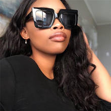 Солнцезащитные очки, яркие, черные, квадратные, большие, женские, винтажные, дизайнерские, большая оправа, солнцезащитные очки для мужчин, UV400 2024 - купить недорого