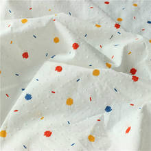 Цветная швейная ткань с белыми пуговицами, с цветочным принтом, 150x60 см, детская одежда «сделай сам», женская блузка, ткань ручной работы 2024 - купить недорого