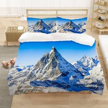 Snow Mountain Down Quilt Cover Pillow Cover Nature View Bedding Set Adult Bedroom Decoration Queen King Full Size Home Textile 2024 - buy cheap