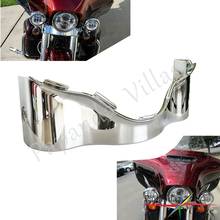 Motorbike ABS Chrome Headlight Outer Fairing Skirt Batwing Lower Trim for Harley Touring FLHX FHLT FLH 14-later CVO Street Glide 2024 - buy cheap