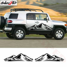 Decoración de coche para Toyota FJ CRUISER 2007-2019, pegatina para puerta lateral, montañas, rayas, gráficos, calcomanía de vinilo artesanal, pegatina para decoración de carrocería 2024 - compra barato