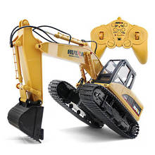 HuiNa 1550 1:14 RC Crawler Car 15CH 2.4GHz RC Metal Excavator Charging RC Car RC Alloy Excavator RTR Toys Gift For Children Boys 2024 - buy cheap