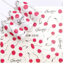 Stickers for Nails Sweet Fruit Cherry DIY Water Slider Manicure Decor Watercolor Nail Art Accessories Nail Stickers Designer 2024 - buy cheap