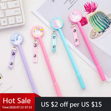 Bolígrafos redondos con forma de unicornio para estudiantes, bolígrafos neutros para la escuela, material de papelería kawaii, 40 Uds. 2024 - compra barato
