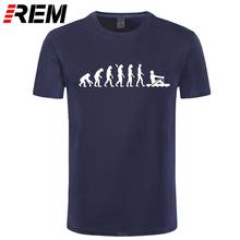 Мужская футболка с круглым вырезом REM Evolution, стимпанк футболка с забавным принтом, низкая цена, новое поступление 2024 - купить недорого
