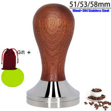 51/53/58mm Espresso Tamper - Premium Barista Coffee Tamper with 100% Flat 304 Stainless Steel Base With Bag and Cup Mat 2024 - compre barato