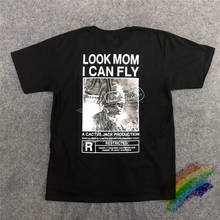 Travis Scott Look Mom i Can Fly Custom T-shirt Men Women 1:1 Best-Quality T shirt Top Tees T-shirt 2024 - buy cheap