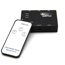 3 Ports 1080P Video HDMI Switch Splitter Hub Supports 3D for HDTV PS3 DVD/With IR Remote Controller/IR Receiver Cable 2024 - buy cheap