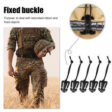 5pcs/Lot Molle Backpack Carabiner EDC Elastic Rope Webbing Buckle Fixed Clamp Travelling Easy Carrying Portable Part 2024 - buy cheap