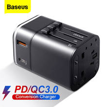 Baseus Quick Charge 3.0 USB Charger Universal Travel Adapter USB C PD QC3.0 Fast Charging International Plug Socket 2024 - buy cheap