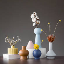 Scandinavian Morandi ceramic vase Art Flower Arrangement Dry Flower vases creative ornament Home Decoration Wedding Gifts 2024 - buy cheap