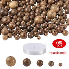 Round Camel Color Wood Beads with Elastic Crystal Thread for Jewelry Making DIY Necklace Bracelet Accessories Hole: 1~2mm 2024 - buy cheap