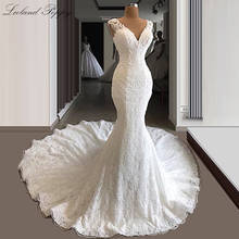 Свадебные платья с V-образным вырезом, без рукавов 2024 - купить недорого