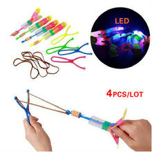4 Color LED flying toy Light Catapult Arrows Flying Flash Helicopter Emitting Hot Sale Children'S Toys Xmas Gift 2024 - buy cheap