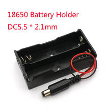 1 Pcs 18650 Battery Holder Plastic Battery Holder Storage Box Case for 2x18650 With DC 5.5 * 2.1mm power plug 2024 - buy cheap