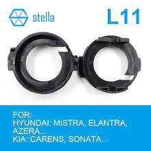 Stella suporte de farol de led/adaptadores, 2 peças h7 lâmpada base para hyundai mistra, elantra, azera/para kia carens, acessórios sonata 2024 - compre barato
