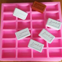 24 Cavities Rectangle Soap Mould with Logo name Customize Silicone Tray Silicone Mould for Cold Process Bar Soap Making 2024 - buy cheap