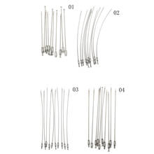 Llavero con etiqueta EDC, cuerda de alambre de acero inoxidable, bucle de cable, tornillo al aire libre, dispositivo de bloqueo, anillo, llavero circular, equipaje de campamento, 10 unids/lote 2024 - compra barato