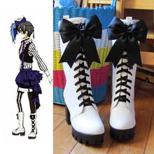 Anime Black Butler Ciel Phantomhive Circus Cosplay Boots Lace-up High Heels Cosplay Shoes for Women/Men White Size 35-43 2024 - buy cheap