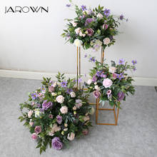 JAROWN New Wedding Flower Half Ball Centerpiece Decor Artificial Purple Silk Flower Party Stage Layout Props Customize Flowers 2024 - buy cheap