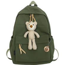 2020 Fashion Backpack Canvas Women Backpack Anti-theft Shoulder Bag New School Bag for Teenager Girls Cute Bear Laptop Rucksack 2024 - buy cheap